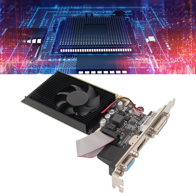 Alt view image 3 of 5 - GT610 2GB Graphics Card for PC, HDMI VGA DVI Ports, 64Bit DDR3