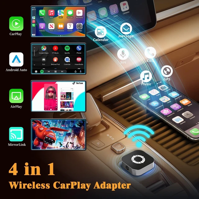 Alt view image 2 of 5 - BSUBSU 4 in 1 Screen Mirroring Wireless CarPlay Adapter (2026 Version)