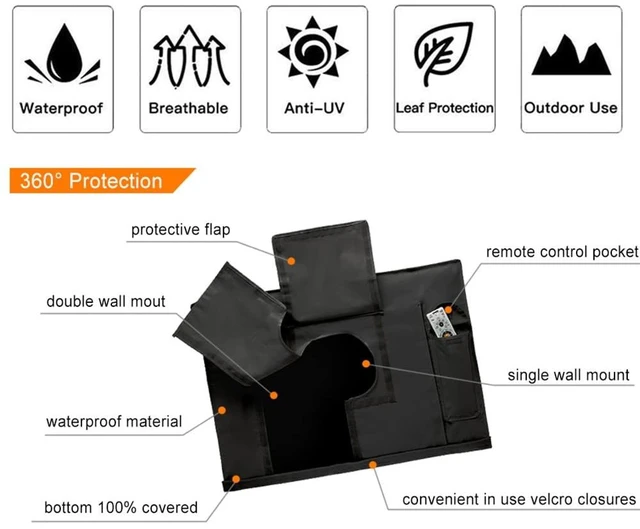 Alt view image 2 of 5 - Skyour Outdoor TV Cover Heavy duty 600D Oxford Waterproof Dustproof Durable Patio Outside Television Cover TV Screen Full Protector Covers (46-48in)