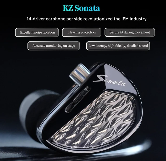 Alt view image 2 of 5 - KZ Sonata 14BA IEM in-Ear Monitor Flagship Headphone