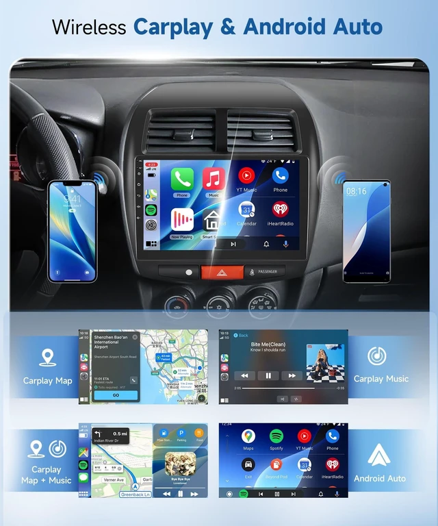 Alt view image 3 of 5 - 8Core 4GB+64GB for Mitsubishi Outlander Sport 2011-2017 Car Stereo Radio