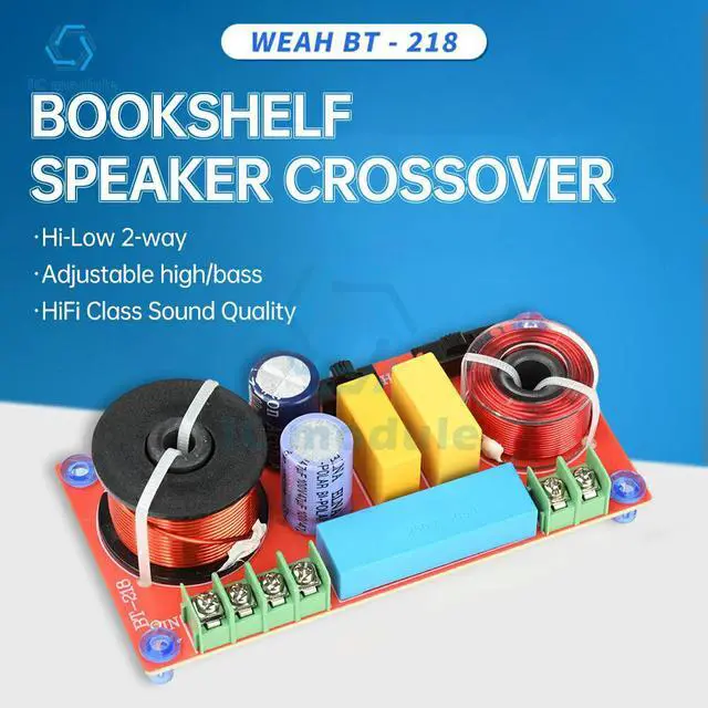 Alt view image 3 of 3 - 150W HiFi Bookshelf Speaker Dedicated Crossover Adjustable 2-Way High Bass Crossover for Audiophiles