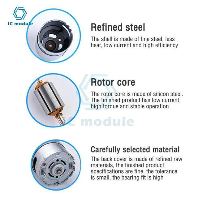 Alt view image 2 of 3 - 7512 high-voltage motor lithium electric hand drill motor high speed DC motor 220V high speed micro motor Power Tools