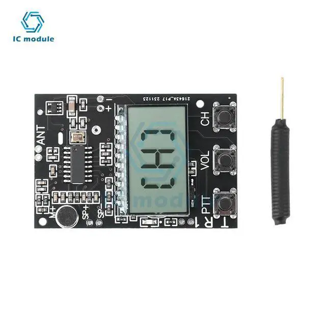 Alt view image 4 of 6 - FM Walkie Talkie Circuit Board All-in-One Module FM Transmitter Receiver Module 7 Frequency 27-480MHz DC3.3-6V