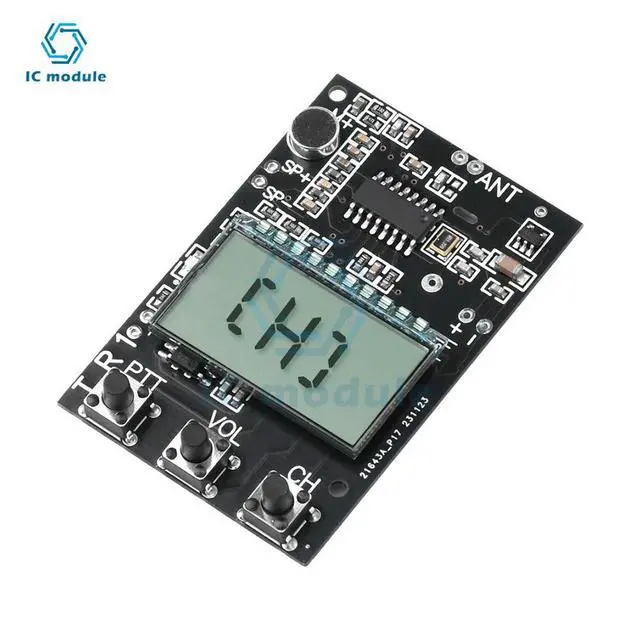 Alt view image 6 of 6 - FM Walkie Talkie Circuit Board All-in-One Module FM Transmitter Receiver Module 7 Frequency 27-480MHz DC3.3-6V