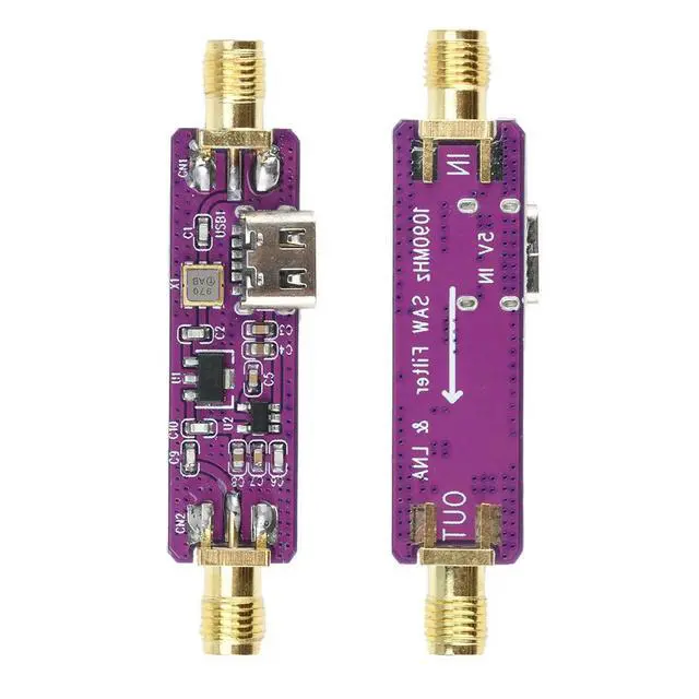 Alt view image 4 of 6 - 1090MHz ADS-B Active SAW Filter and LNA Low Noise Amplifier Module DC 5V Type C Interface TA1090EC+TQP3M900