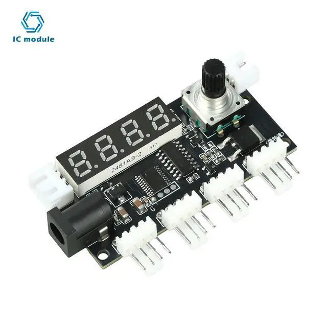 Alt view image 3 of 3 - DC 5-24V 5A 4-Wire PWM Fan Speed Control Module ligent Temperature Control Cooling Temperature/Speed Display