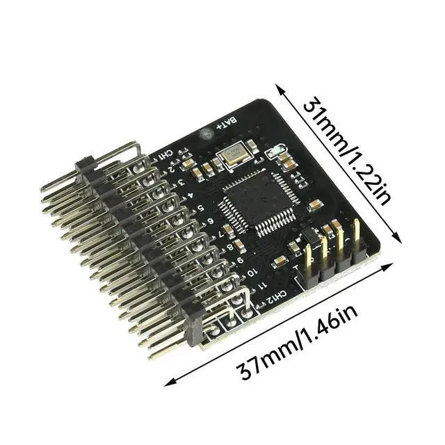 Alt view image 2 of 3 - 12 Channel PWM Adapter Board CRSF to PWM Converter with BEC Power Supply for RC Models ELRS Protocol Stable 5V Output