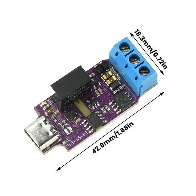 Alt view image 2 of 3 - USB to RS485 Isolated Serial Port Module 2Mbps Isolatecd Serial Port Converter Module Electronic Kit