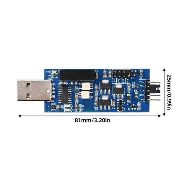 Alt view image 2 of 3 - Isolated USB to TTL Serial Adapter CH340 Module 4-Level Output Support 153600bps Compact Easy Use for Industrial & High-Speed