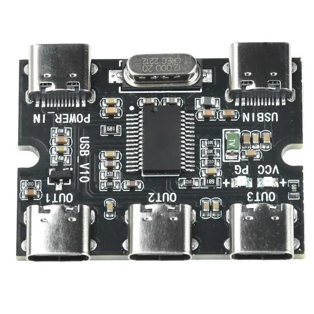 Alt view image 2 of 3 - USB Expansion Board HUB USB HUD Expansion Module 1 In 3 Out With Power Interface Electronic Kit
