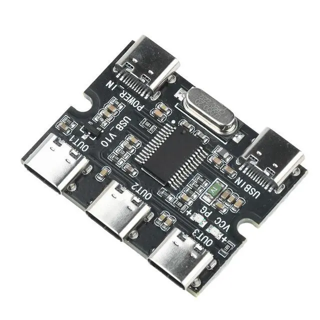 Alt view image 3 of 3 - USB Expansion Board HUB USB HUD Expansion Module 1 In 3 Out With Power Interface Electronic Kit