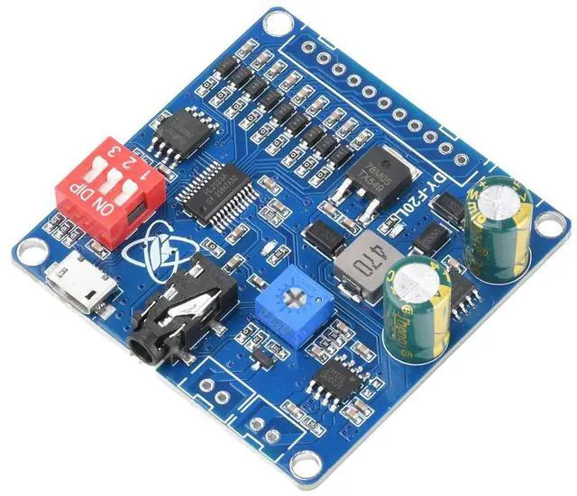 Main image of DY-F20L 9 Channel Low Level Trigger Voice Module 6-35V Wide Voltage 20W D Class Amp 32Mbit Flash Micro USB for Exhibition
