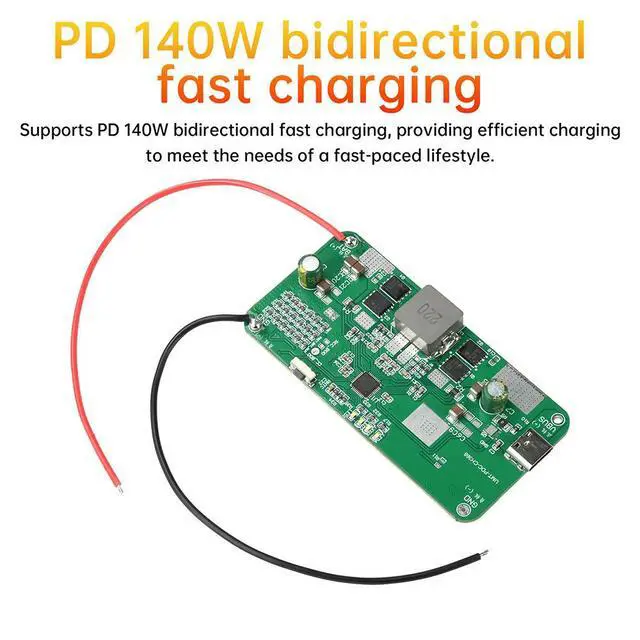 Alt view image 6 of 6 - PD140W Bidirectional Fast Charging IP2366 2S- 6S Lithium Charge Li-ion Lifepo4 BMS Charger TYPE-C Buck Converter