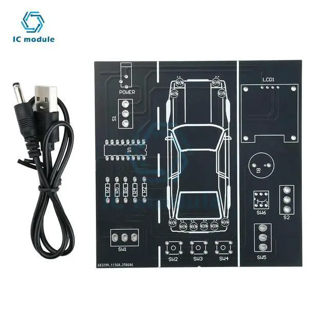 Alt view image 3 of 3 - DIY Parts Car Driving Simulator DIY Soldering Practice Kit Electronic Project for Students Welding Practice