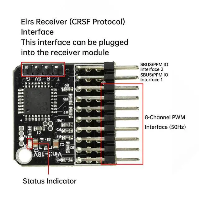 Alt view image 2 of 3 - 8-Channel Signal Converter PWM Conversion Module for FPV Drones CRSF/PWM/SBUS/PPM Protocol Automatic Conversion