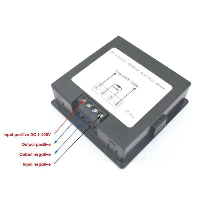Alt view image 2 of 3 - DC6V-200V 20A LCD Digital Display DC Voltage Current Meter 20A Power Consumption Impedance Multi-Function Meter Tester Tools