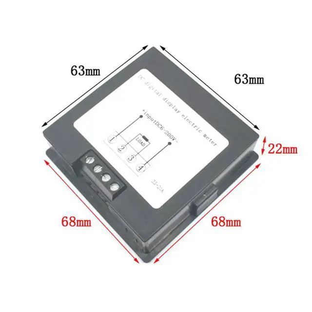 Alt view image 3 of 3 - DC6V-200V 20A LCD Digital Display DC Voltage Current Meter 20A Power Consumption Impedance Multi-Function Meter Tester Tools
