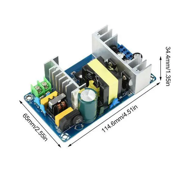 Alt view image 2 of 3 - High-power Industrial Power Module Bare Board AC 110-245V/DC 199-346V to DC12V 6A Step Down Module Power Supply