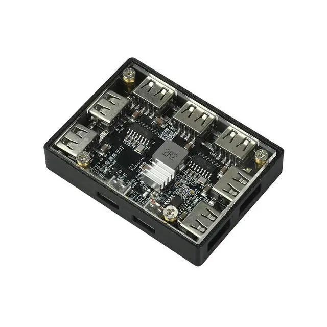 Alt view image 3 of 3 - Multi Port USB Expansion Hub 7 USB2.0 Interface PD QC 12V Trigger Buck Board Type C Power Input 40W Charger For Office DIY
