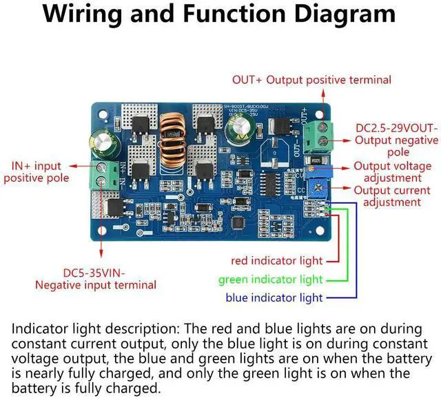 Main image of DC 5-35V to DC 2.5-30V 10A Step Up Down Board Buck Converter Constant Current Reguator LED Driver Module DIY Electronic Kit