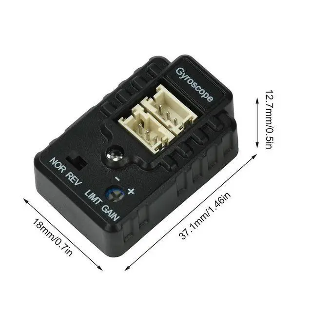 Alt view image 3 of 3 - Dual-Axis Gyroscope Stabilization Module for RC Drift Cars Ultra-Compact Design Easy Setup