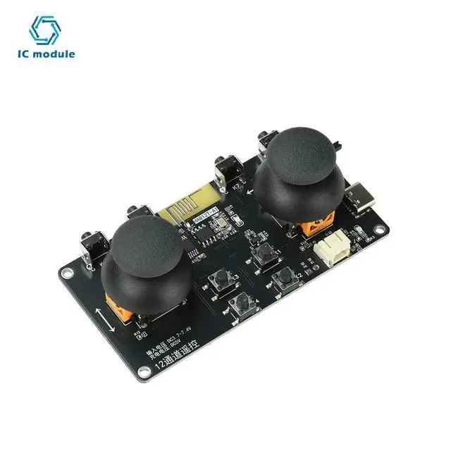 Alt view image 2 of 3 - 2.4GHz 12 Channel Full Scale Speed Remote Control DIY Kit With Type C Charging For Motor Control