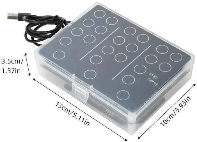 Alt view image 2 of 3 - 5V DIY Binary Clock Alarm Clock Soldering Practice Kit for Learning Electronic Component Kit