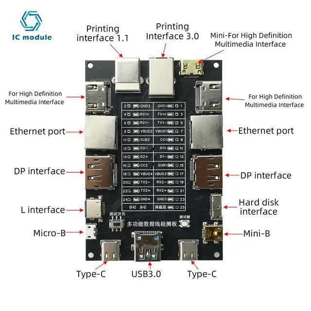 Alt view image 3 of 3 - Multifunctional Data Cable Tester Module with CR1220 Included for Ethernet USB Printer Wire Continuity And Sequence Dete