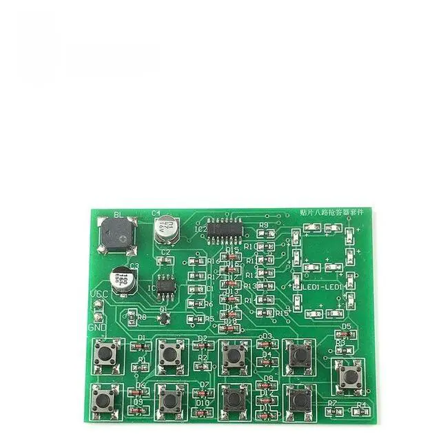 Alt view image 2 of 3 - Full SMT eight channel digital buzzer kit SMT welding training DIY 555 and 4017 buzzer parts