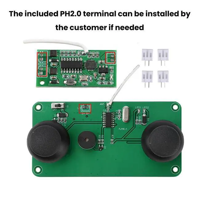 Alt view image 3 of 3 - 2.4G RC Airplane Differential Control Board Dual Motor Driver Flight Controller Gyroscope 100M Remote Control for DIY Glider