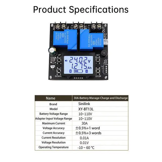 Alt view image 3 of 3 - Coulomb Meter Voltage Current Tester Charge and Discharge Protection UPS Capacity Indicator Module