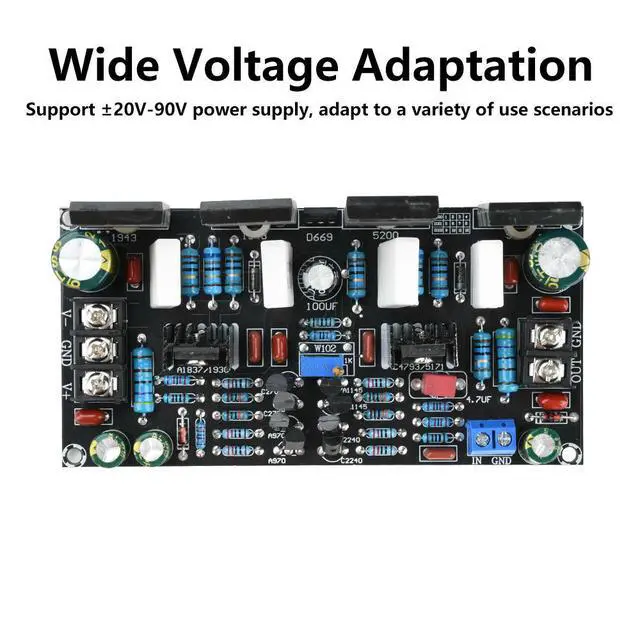 Alt view image 2 of 3 - 200W 1943 + 5200 High Mono Power Tube Finished Amplifier Board Electronic Component Kit