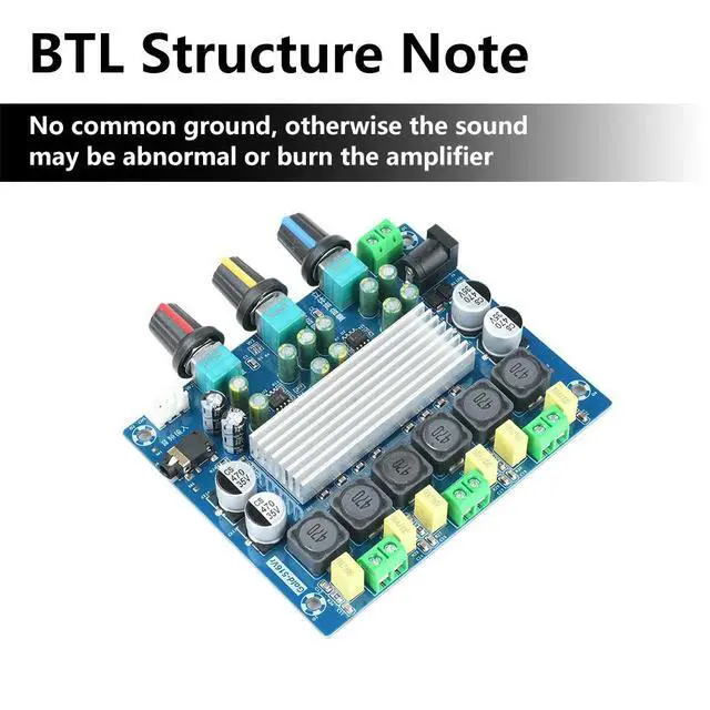 Alt view image 3 of 3 - DC 8-24V Channel Digital Power Amplifier Board 12V-24V Wide Voltage TPA3116D2 2*50W 100W Electronic Kit