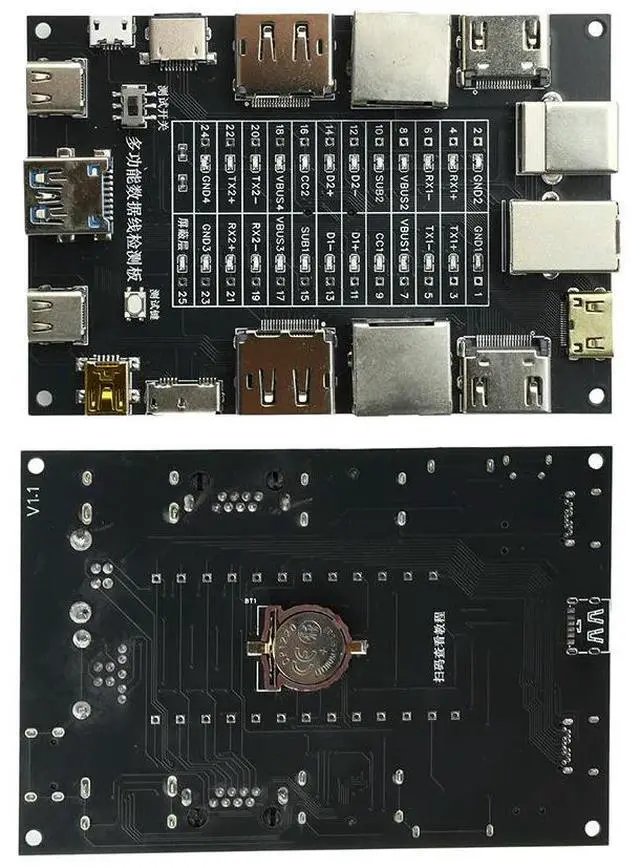 Main image of Mini Black PCB Wire Testing Module 3V CR1220 Hard Disk Cable Sequence Break Fault Detector For Repair Shop