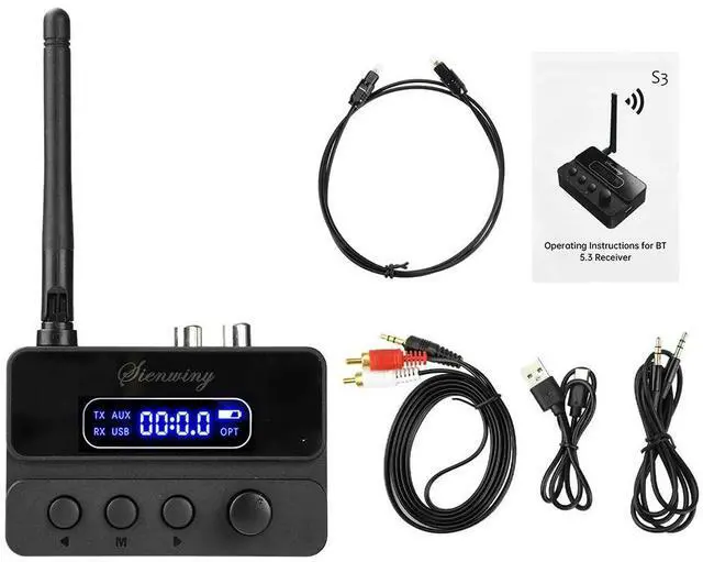 Main image of BT 5.3 Receiver Transmitter 2-in-1 HiFi Audio Adapter with Fiber Optic Input Output Lossless Digital Sound for Home Audio System