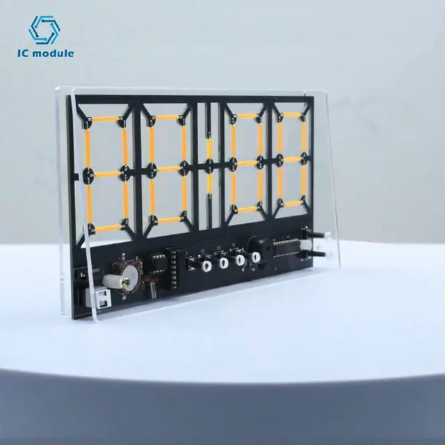 Alt view image 3 of 3 - DIY Digital Clock Kit With Adjustable Brightness 4-Digit LED Display Desktop Alarm Clock For Welding Practice And Tech Training