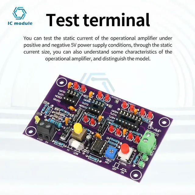 Alt view image 3 of 3 - T2 Operational Amplifier OP AMP Tester For Single Mono Dual Quad OPAMP Chip High Speed Low Speed Differentiation