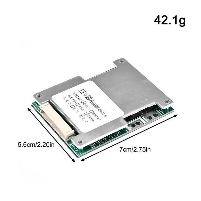 Alt view image 3 of 3 - BMS 13S 48V 60A Compact protection Board Li-Ion Pack Protection Module Isoport Without Equalization