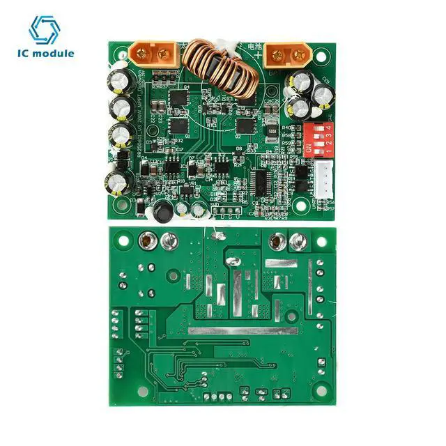 Alt view image 2 of 3 - 100W MPPT Solar Controller for 12V/24V Energy Systems with DIP Switch for Voltage & String Count Selection