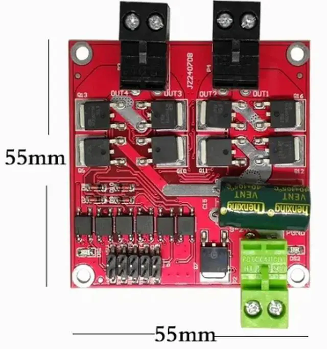 Alt view image 3 of 3 - Motor drive module 12/24V/7A160W dual DC motor drive board module H-bridge L298 logic
