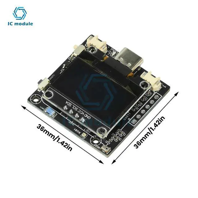 Alt view image 3 of 3 - ESP32-C3 Voice Assistant Module with 0.96" OLED - AI Dialogue Development Board for Robot Projects