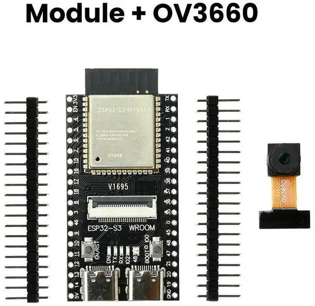 Main image of ESP32 S3 -WROOM-1 N16R8 CAM Development Board +Bluetooth-compatible Module OV3660 Camera