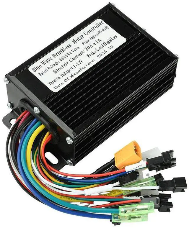 Main image of Electric Bicycle Sine Wave Brushless Motor Controller 36V 48V 64V 750-1500W Module for Eco-Friendly Transportation