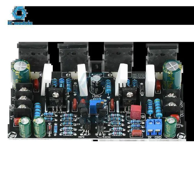 Alt view image 2 of 3 - DC 20V-90V Mono 200W Power Amplifier Board 1943+5200 Power Mono Tube Finished Amplifier Board