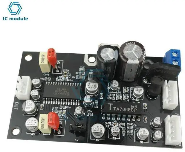 Alt view image 3 of 3 - TA7668 Stereo Tape Recorder Magnetic Head Preamplifier Board With CXA1332 Dolby Noise Reduction Tape Recorder Preamp