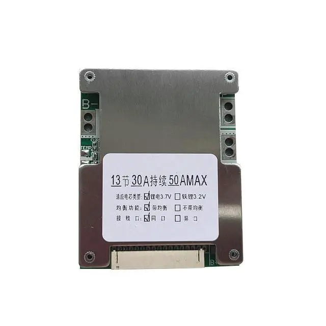 Alt view image 2 of 3 - 13S 48V 50A Li-ion Li-ion pack BMS protection PCB board Li-ion overcharge output short circuit protection