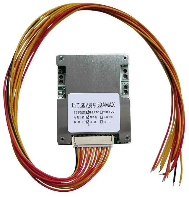 Main image of 13S 48V 50A Li-ion Li-ion pack BMS protection PCB board Li-ion overcharge output short circuit protection