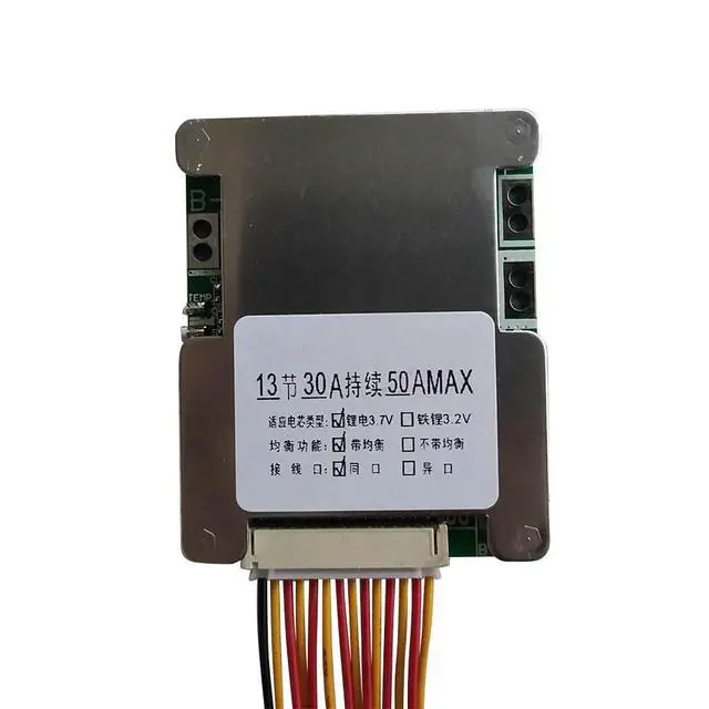 Alt view image 3 of 3 - 13S 48V 50A Li-ion Li-ion pack BMS protection PCB board Li-ion overcharge output short circuit protection