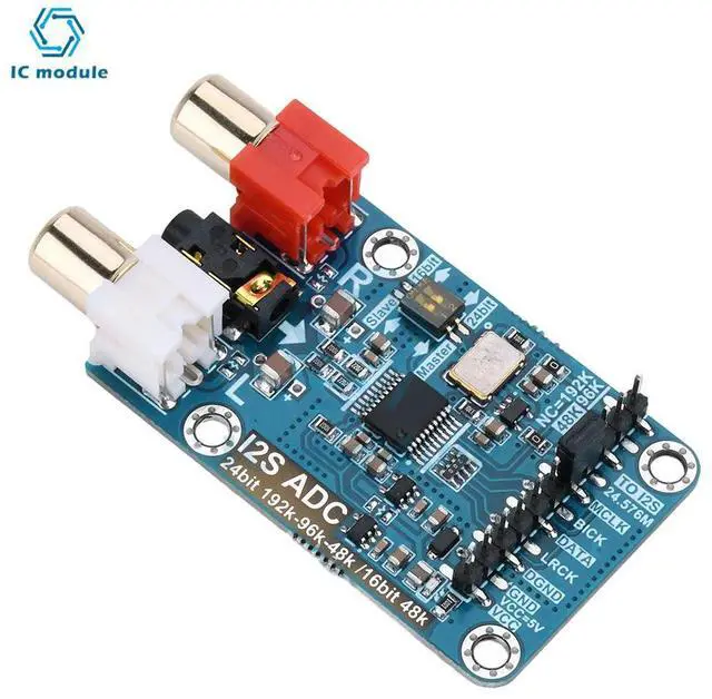 Main image of I2S ADC Audio I2S Capture Card Module Master-Slave Mode Development Board 24BIT 192K 96K 48K